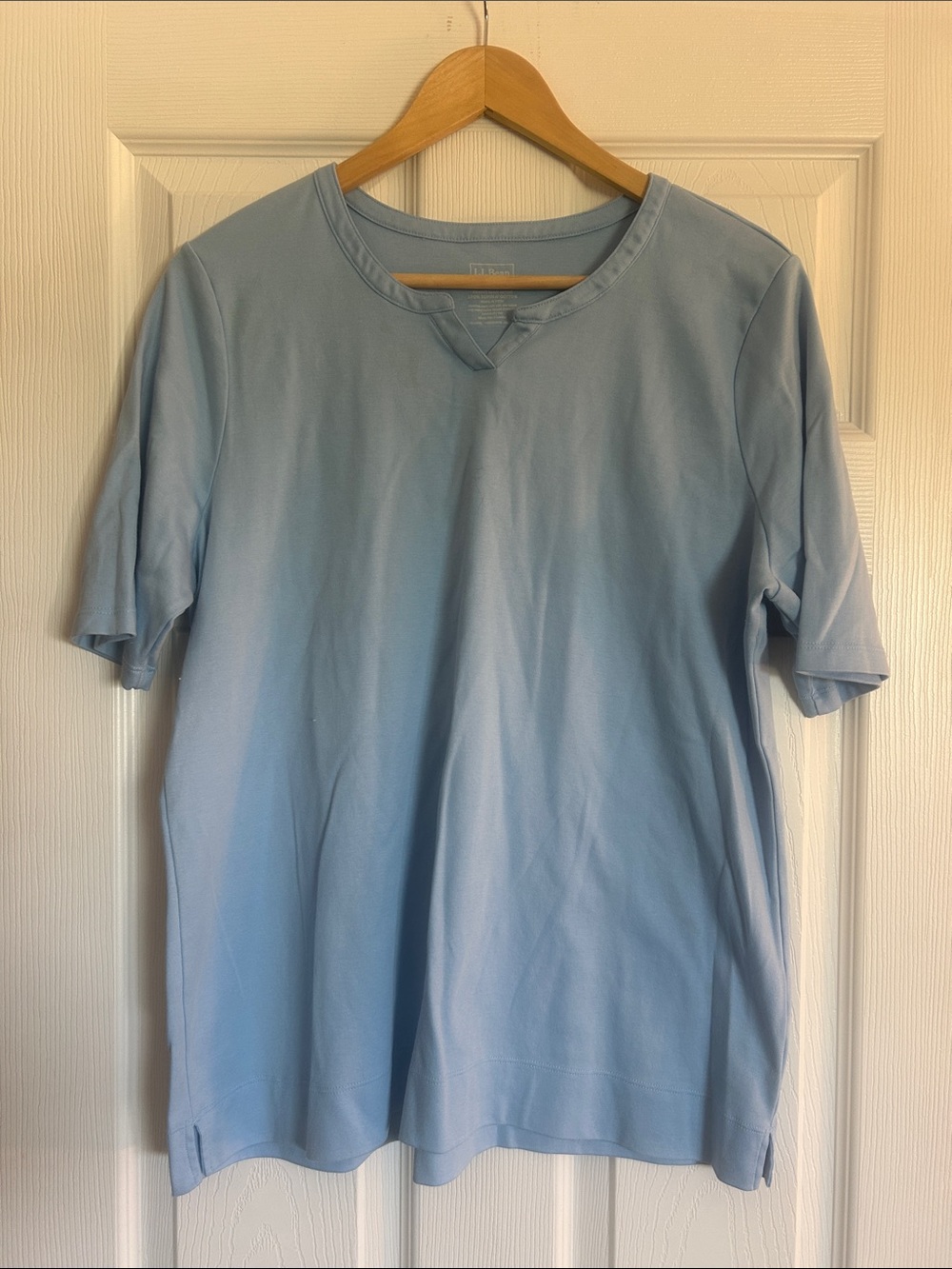 L.L. Bean Light Blue Women's Short-Sleeve Crewneck Tee